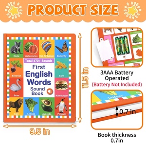 Livre sonore éducatif <span class=keywords><strong>en</strong></span> <span class=keywords><strong>anglais</strong></span>, jouets éducatifs, plus de 470 sons, jouet interactif d'apprentissage de l'<span class=keywords><strong>anglais</strong></span> <span class=keywords><strong>pour</strong></span> enfants - Product Image 1