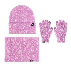 Ensemble bonnet et écharpe tricotés imprimés cachemire pour hommes, femmes et dames, avec fonction tactile pour téléphone, doublure polaire, idéal pour l'hiver en extérieur - Product Image 6
