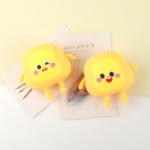 Juguete Sensorial Kawaii Hombre Pan Tostado de Levantamiento Lento, Juguete Antiestrés Temático de Comida, Juguete Blandito de Levantamiento Rápido para Apretar - Product Image 2
