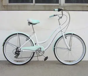SL2666-7S sepeda Shimano, Sepeda Pantai Cruiser wanita Aloi, sepeda santai