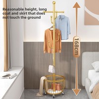 Porte-manteau et penderie sur pied en métal, pliable et mobile, pour chambre et entrée
