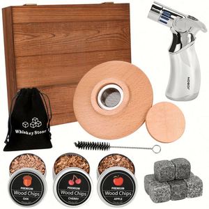 Kit de Ahumador de Whisky Eléctrico Inteligente de Diseño Innovador |   Control por Aplicación Bluetooth |   Herramienta de Bar Personalizable de Alta Tecnología - Product Image 4