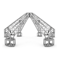 Tour de treillis en aluminium portable 12x8 à hauteur réglable, treillis de levage pour scène mobile, idéal pour la location extérieure et les spectacles