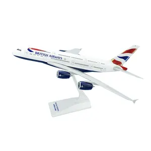 Model pesawat A380 kustom 1:100 37cm dengan kit pesawat Model pesawat terbang penerbangan Inggris