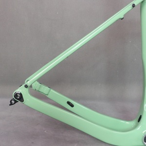 Full Carbon Fiber T1000 Custom Green <b>Paint</b> Internal Cable Disc Gravel Bike <b>Frame</b> GR048 Tire 700X50C - Product Image 5
