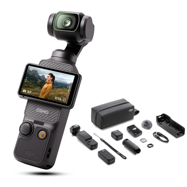2026 Original DJI Osmo Pocket 3 Creator Combo 1 Inch CMOS 4K 120fps 3 Axis Gimbal Camera 2 Rotatable Screen in Stock