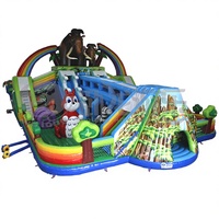 Glissière gonflable de videur de pulls de corps de grand château sautant adulte commercial de Offre Spéciale avec le ventilateur