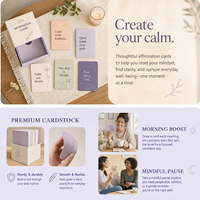 Cartes en papier personnalisées avec des affirmations positives pour femmes, pour la prise en charge de soi, la motivation, l'inspiration et la méditation