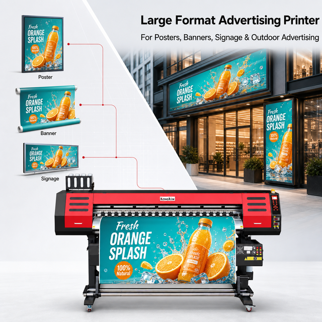 Eco Solvent Printer for Car Wrap, PVC Banner and Advertising Printing 1.6m/3.2m