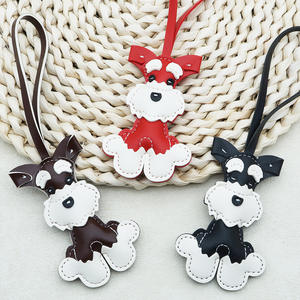 Llavero de Cuero Hecho a Mano con Colgante de Perro en Nuevo Diseño, Adorno Colgante para Coche con Bolsa de Regalo para Amantes de los Cachorros - Product Image 5