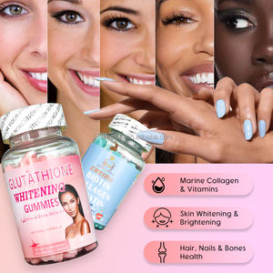 OEM <span class=keywords><strong>Super</strong></span> Fuerte Blanqueamiento DE LA Piel Set Vegano Glutatión Gummies Mejor Cuidado del Cabello Suplemento Herbal Brillo DE LA Piel Gummies - Product Image 5