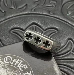 Hochwertiger Mode-Kupferring im Europäischen und Amerikanischen Stil, Ewiges Herz, Klassisch-Retro, Breit und Schmal, Unisex, Ins-Kreuz, Paarring - Product Image 3