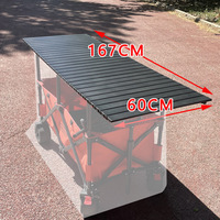 Table pliante en métal pour le camping avec option chariot multi-tailles