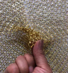 Cortina de Malla de Acero Inoxidable - Biombo Decorativo de Metal y Pantalla Arquitectónica para Vestíbulo de Hotel de Lujo - Product Image 6