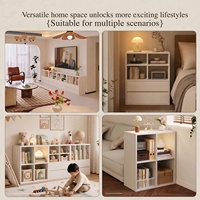Armoire de rangement commerciale moderne et minimaliste en contreplaqué, réglable en hauteur, avec tiroirs verrouillables, multifonctionnelle pour l'école, la maison et le bureau