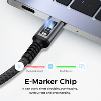 Vente en gros d'usine, chargeur USB 3.1 Type C 240W, charge rapide 5A, câble de données 10 Gbps, câble Type-C pour téléphone portable, appareils Android