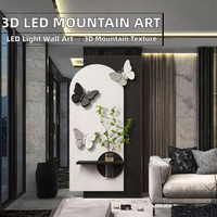 Panneau décoratif mural moderne avec motif papillon et étagère intégrée pour les intérieurs contemporains