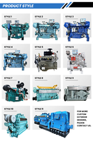 Moteur diesel marin Euro 2 à 6 cylindres, 4 temps, refroidi par eau, 240 kW, démarrage électrique, haute qualité, prix usine