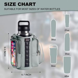 Bolso Bandolera Deportivo de Poliéster, con Porta Botella Magnético, para Gimnasio, Deportes al Aire Libre, Almacenamiento de Teléfono Móvil y Llaves - Product Image 3