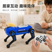 Robot chien quadrupède intelligent programmable pour enfants, contrôlé par la voix, en plastique, électrique, jouet éducatif STEM pour garçons