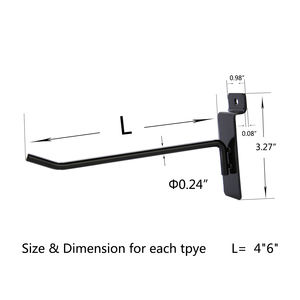 鉄製スラットウォールフック小売スーパーマーケット用ディスプレイ棚小売りスラットウォールアクセサリーボックスパッキング付き - Product Image 6