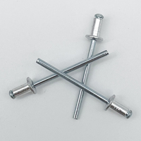Rivets à percussion à extrémité ouverte DIN7337 avec rivets à tête dôme zingués, rivets aveugles en aluminium et acier 3.2/4.0/4.8 pour remacheuse