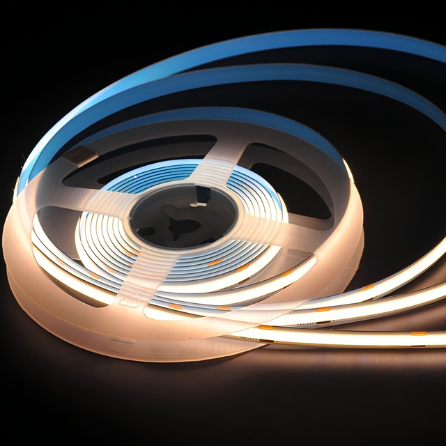 Wholesale 480les/m Ra90 COB LED Strip High-Density 12V/24V Cuttable COB LED Strip Lights for Indoor Cabinet Shelf Lighting