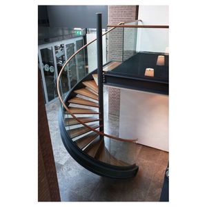 <span class=keywords><strong>Escalier</strong></span> en colimaçon industriel en métal robuste avec bandes de roulement en plaque de diamant et rails de protection pour <span class=keywords><strong>escalier</strong></span> en colimaçon <span class=keywords><strong>mezzanine</strong></span> d'entrepôt - Product Image 2