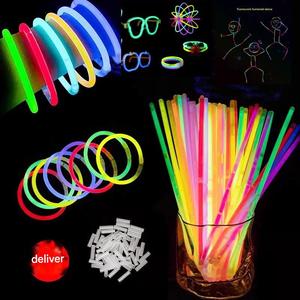 Bâtons lumineux phosphorescents en lot de 100, nouveauté, bracelets LED thérapeutiques pour fêtes, festivals, mariages, bâtons lumineux du Poisson d'avril – Vente chaude - Product Image 6