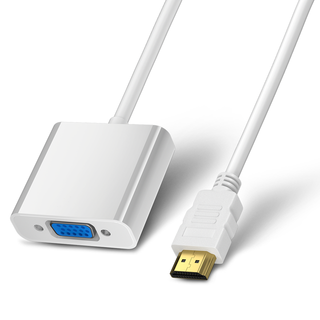HDMI to VGA Adapter 1080P Male to Female Converter with Audio for Laptop PC Monitor Projector TV