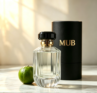 Atomiseur de parfum en verre de haute qualité 30 50 100 ml avec bouchon à sertir, vaporisateur à fine brume, flacon de parfum avec boîte