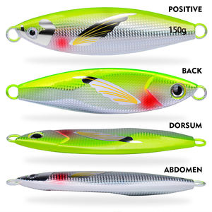 30g-150g <span class=keywords><strong>Leurre</strong></span> 3D à naufrage lent en métal avec autocollant Wing Flash | Appâts de pêche au plomb en eau salée - Product Image 3