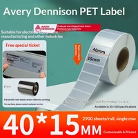 Étiquettes adhésives en PET argentées, papier autocollant mat argenté vierge, impression de codes-barres, impression personnalisée