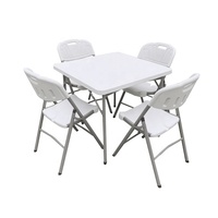Ensemble de chaises pliantes d'extérieur en plastique PEHD pour banquets, mariages, pique-niques, camping, événements pour cours, restaurants et hôtels