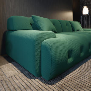 Sofá <span class=keywords><strong>de</strong></span> tela <span class=keywords><strong>de</strong></span> terciopelo minimalista moderno para sala <span class=keywords><strong>de</strong></span> estar y Villa, hotel <span class=keywords><strong>de</strong></span> cinco estrellas, cómodo con botón en línea <span class=keywords><strong>de</strong></span> <span class=keywords><strong>Netflix</strong></span> - Product Image 3