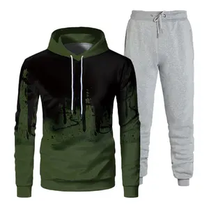 Erkek eşofman koşu ceket üst alt spor eşofman Hoodie pantolon pantolon eşofman spor giyim Hoodies seti