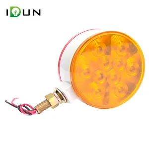 Hot Saling 4 Inch Trailer Light Truck Led Warning 24v 12v Amber Flash Strobe Marker Lights Trailer Lorry RV DOT Emark