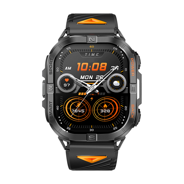 Outdoor 2.13inch Amoled Display GPS Smartwatch 3ATM Swimming Waterproof Sport Health Fitness tracker Smart Watch with 4GB Memory