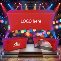 Nappe rectangulaire pliante en spandex de 4-6-8 pieds de long, extensible, infroissable, lavable, jetable, imperméable, publicitaire