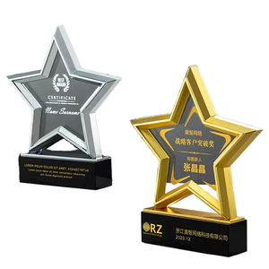 Customized Chinese Style Art Trophy Hand-Printed Medal Cup Award Personalized Glass Model Other Crystal Crafts Plaque