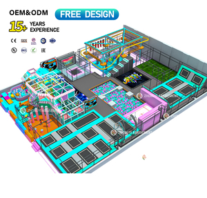 1000 ㎡ trẻ em và người lớn nhảy khu vực với Spider tường bọt Pit Trampoline khu vực trong nhà Trampoline công viên thiết bị - Product Image 4