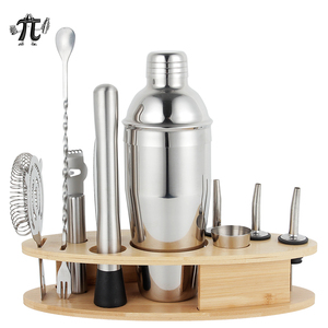 11-mảnh thép không gỉ tái sử dụng bartender Kit Cocktail Shaker Set Bar công cụ uống trộn nhà <span class=keywords><strong>bartending</strong></span> Kit tất cả các thiết yếu - Product Image 6