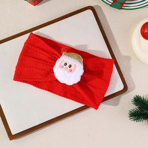 Offre Spéciale noël nouveau-né Jacquard haut noeud enfants mode cheveux accessoires bébé doux élastique bandeau filles quotidien mignon <span class=keywords><strong>Turban</strong></span> - Product Image 5