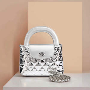 Bolso bandolera de cadena para mujer, nuevo y duradero, 2026, de cuero sintético de fibra ultrafina, bolso de mano metálico a la moda - Product Image 4