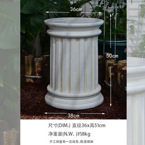 Jardinière en résine d'oxyde <span class=keywords><strong>de</strong></span> magnésium, grande <span class=keywords><strong>colonne</strong></span> romaine, <span class=keywords><strong>pot</strong></span> <span class=keywords><strong>de</strong></span> fleurs pour jardin européen, entrée <span class=keywords><strong>de</strong></span> villa, hall d'hôtel, décoration extérieure - Product Image 3