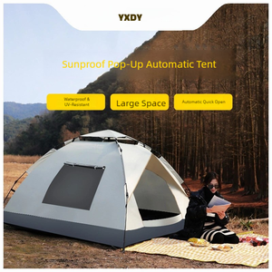 <span class=keywords><strong>Tente</strong></span> de camping automatique 3-4 personnes, imperméable, coupe-vent, en tissu Oxford, <span class=keywords><strong>avec</strong></span> protection solaire, <span class=keywords><strong>moustiquaire</strong></span>, montage rapide, pour l'extérieur - Product Image 2