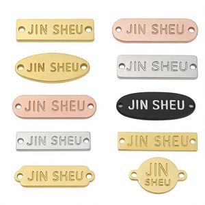 ป้ายโลโก้โลหะแบบนูน 3 มิติ แบบกำหนดเองส่วนบุคคล ล้างทำความสะอาดได้ และป้ายชื่อแบรนด์ - Product Image 1