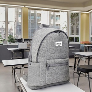 Sac à dos d'école en néoprène noir de qualité d'approvisionnement d'usine pour enfants filles fermeture à glissière bandoulière doublure en Polyester usage quotidien - Product Image 2