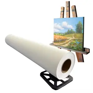 300 gsm Fotodruck auf Rolle Leinwand Tintenstrahl Baumwolle Tintenstrahl-Leinwand Rolle für Outdoor-Banner