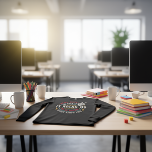 T-shirt à manches longues Office Staff Life, design Back To School Rock It - Product Image 3